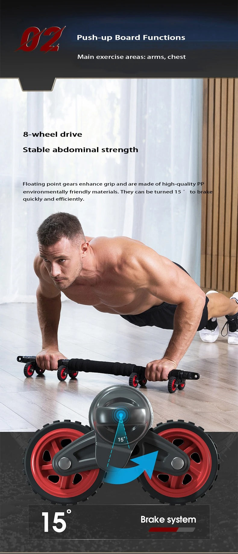 The Ultimate Ab Roller with Multi-Functionality!