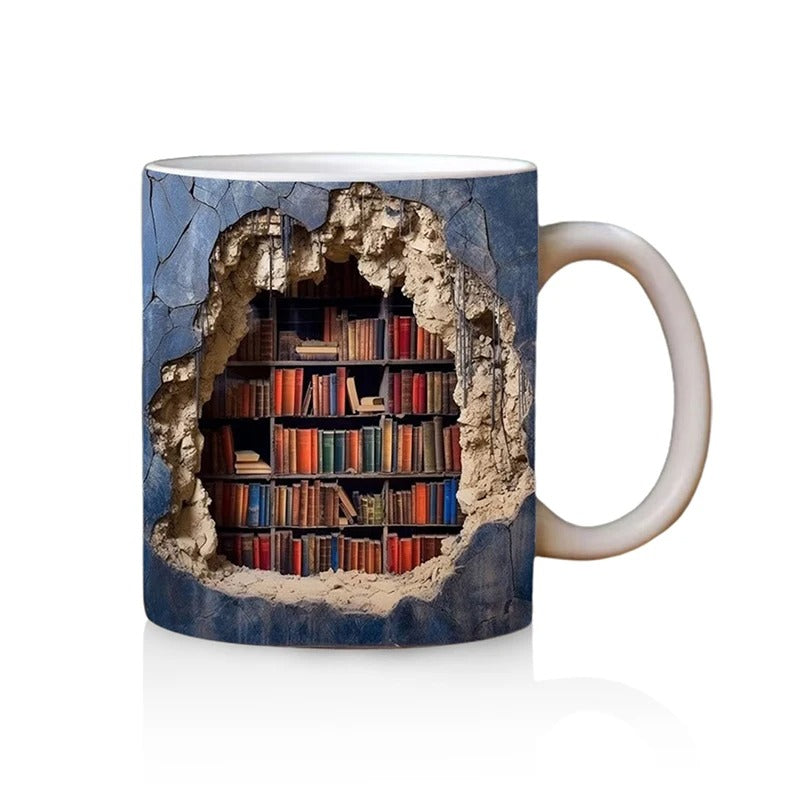 Tasse de bibliothèque 3D unique