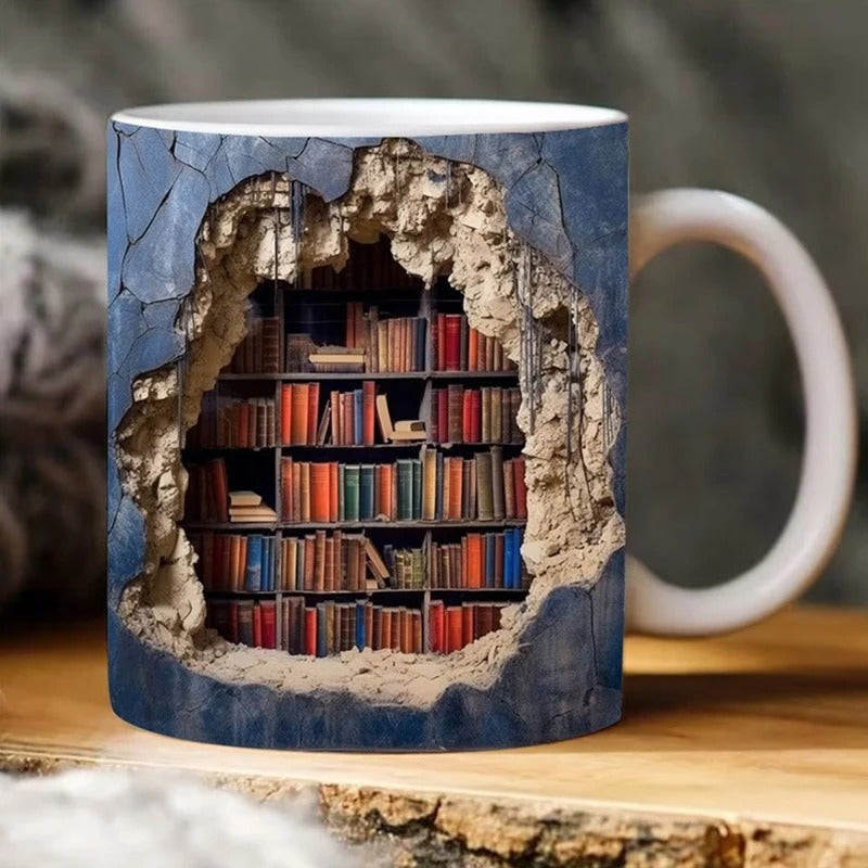 Tasse de bibliothèque 3D unique