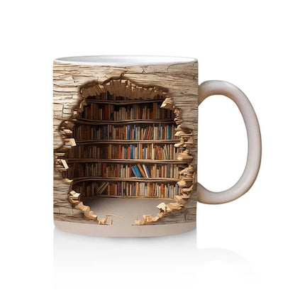 Tasse de bibliothèque 3D unique