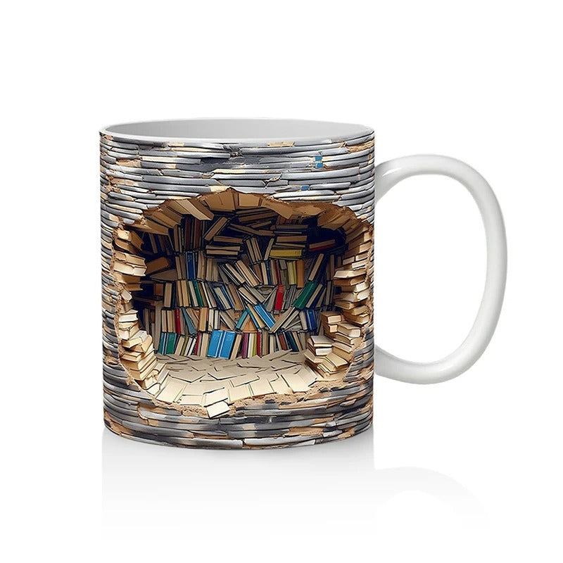 Tasse de bibliothèque 3D unique