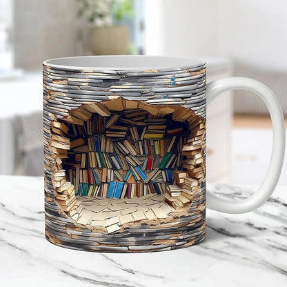 Tasse de bibliothèque 3D unique