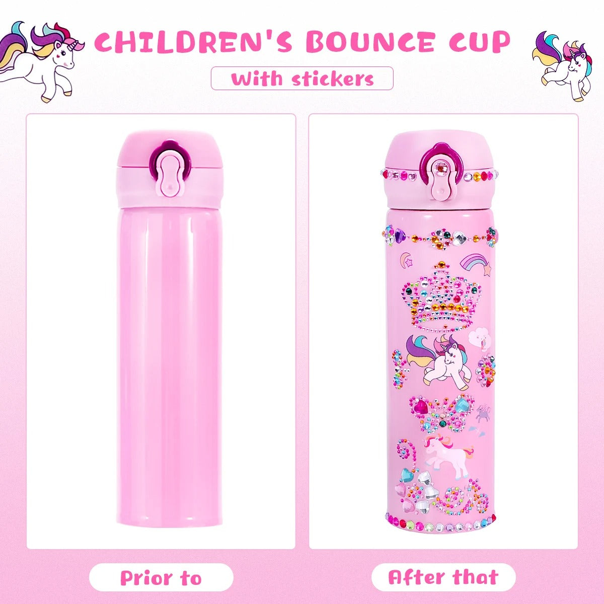 Bouteille Licorne personnalisée pour enfants 