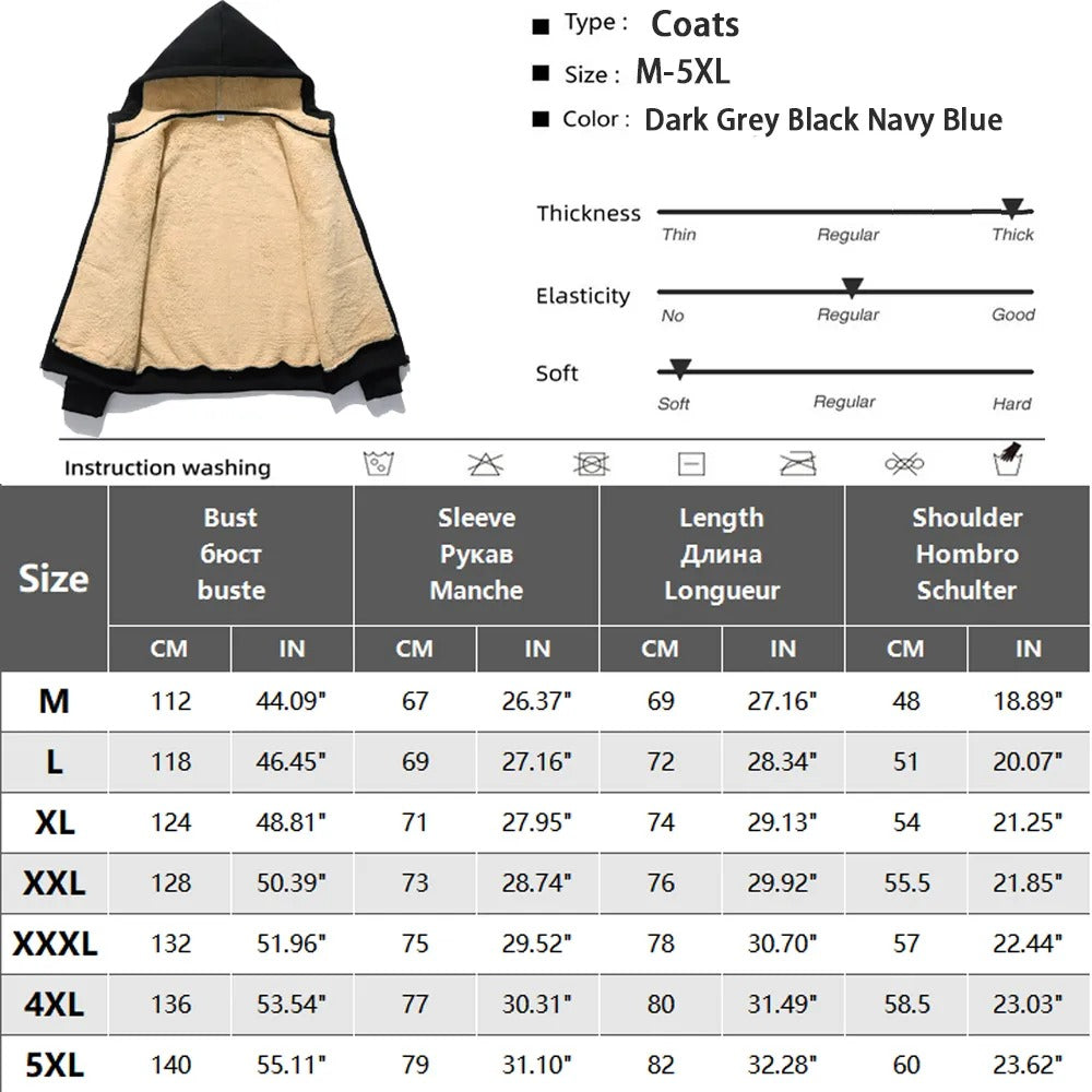 Veste à capuche en laine d'agneau pour homme