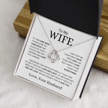 To My Wife Love Knot Necklace